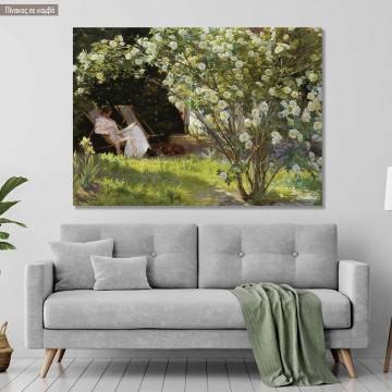 Canvas print, Seated in the garden, Kroyer P. S.