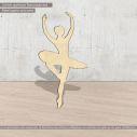 Wooden figure ballerina silhouette II