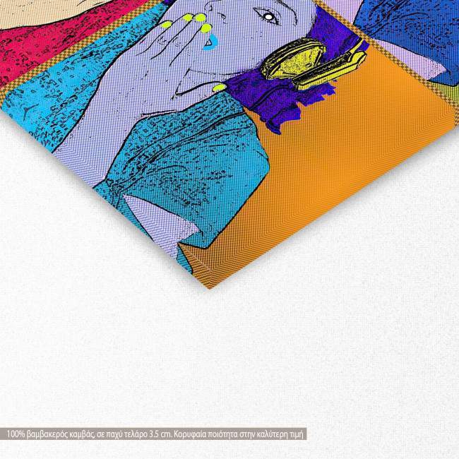 Πίνακας σε καμβά OMG pop art, λεπτομέρεια