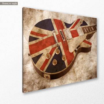 Canvas print Grunge brit guitar Framed canvas View 1 2