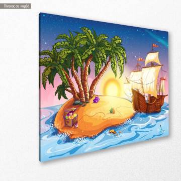 Kids canvas print Treasure island 2