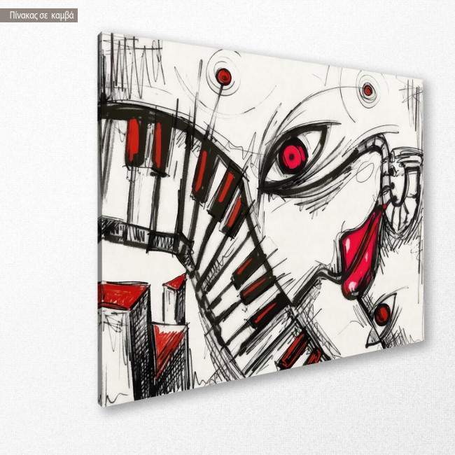 Canvas print Eye of music, side
