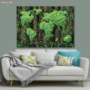 Canvas print Leafed world map