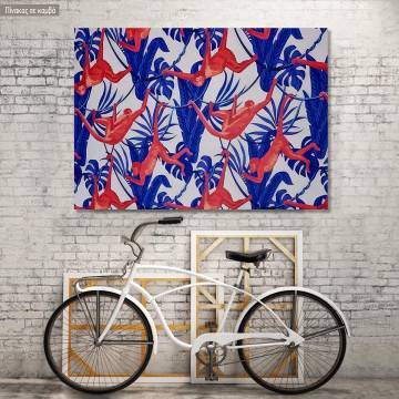 Canvas print Red tropical monkey