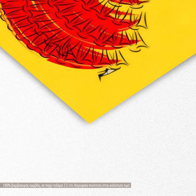 Canvas print Flamenco  dancer in red, detail