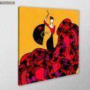 Canvas print Flamenco dancer with fan, side
