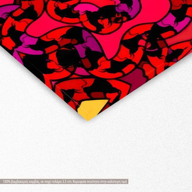 Canvas print Flamenco dancer with fan, detail