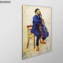 Canvas print The violoncellist, side