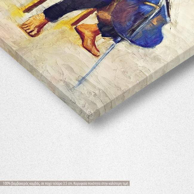 Πίνακας σε καμβά The violoncellist, λεπτομέρεια