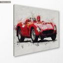 Πίνακας σε καμβά Vintage Ferrari, κοντινό