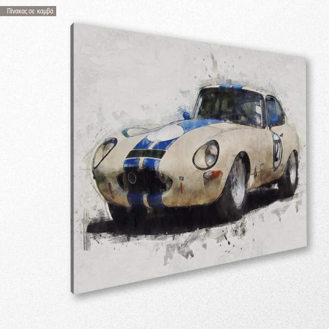 Canvas print Vintage sport car, side
