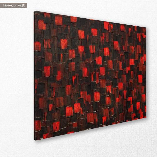 Canvas print Red and black, side