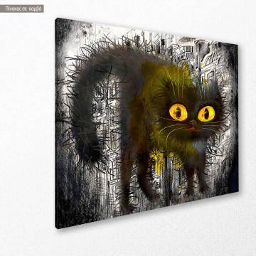 Canvas print The black cat 2