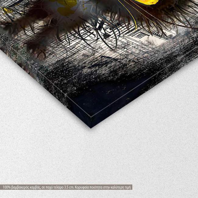 Πίνακας σε καμβά The black cat, λεπτομέρεια