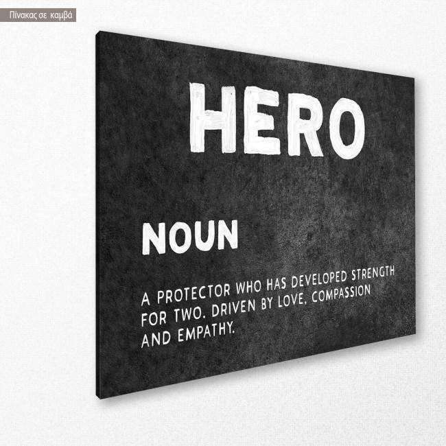 Canvas print Hero, side