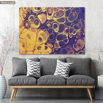 Canvas print Yellow with purple