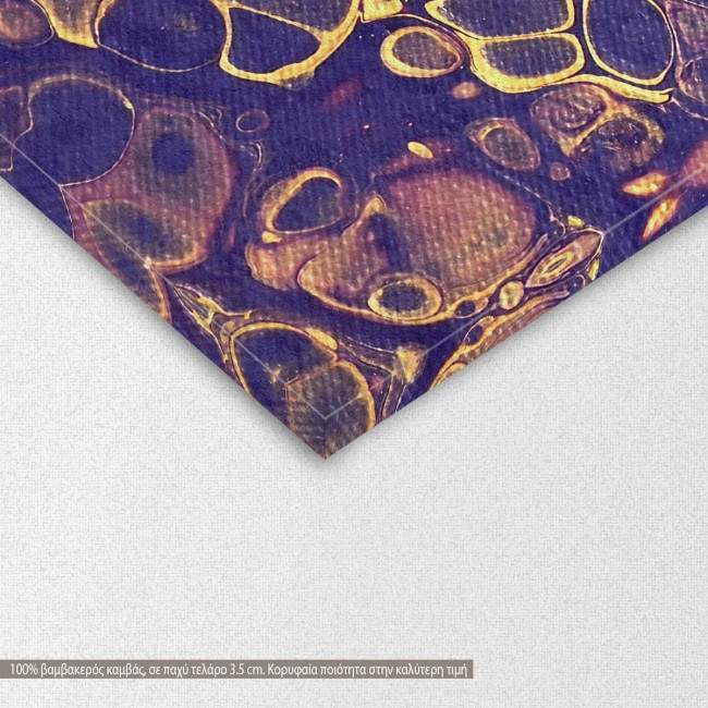 Canvas print Yellow with purple, detail