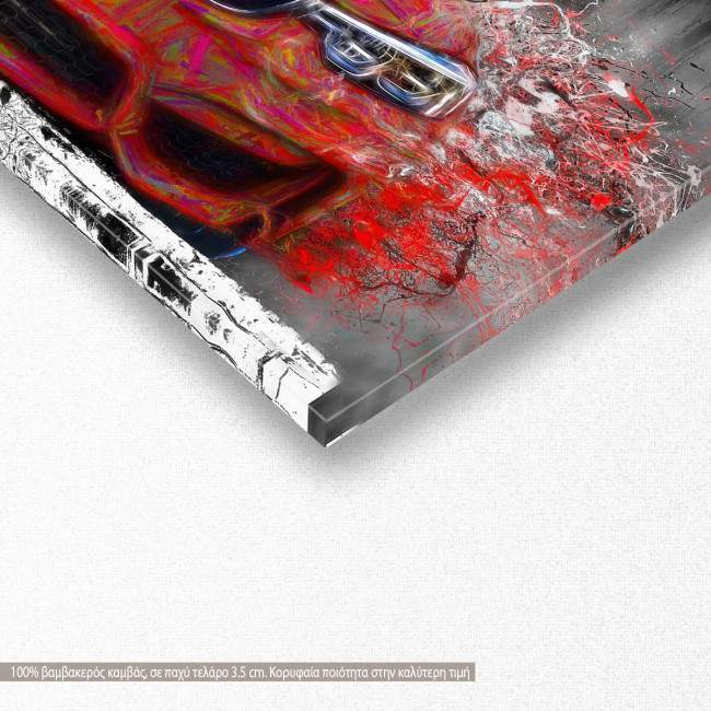 Canvas print Grunge BMW, panoramic, detail