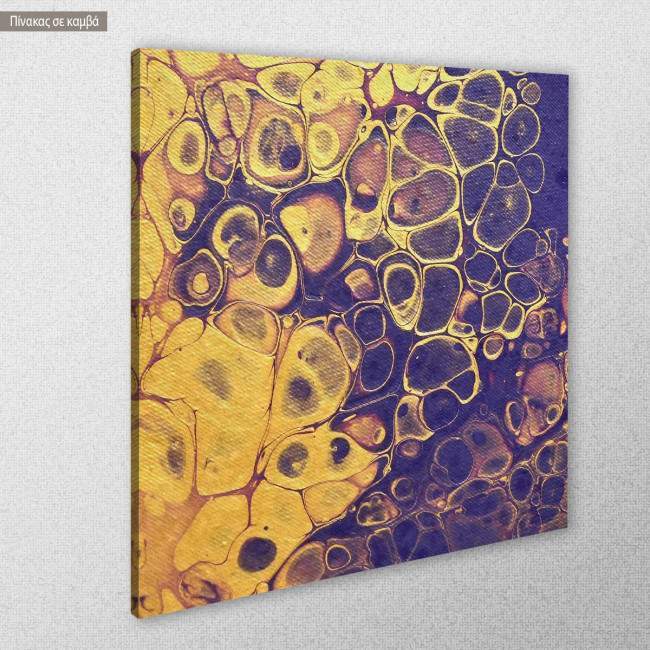 Canvas print Yellow with purple, side