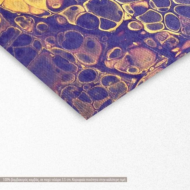 Canvas print Yellow with purple, detail