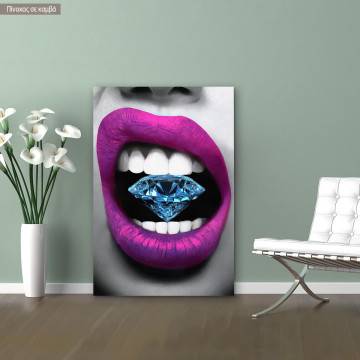 Πίνακας σε καμβά Purple lips