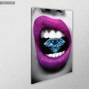 Canvas print Purple lips, side