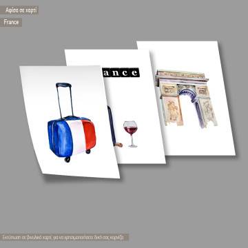 France V, κάδρο, μαύρη κορνίζα τρίπτυχος 2