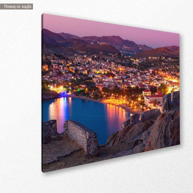 Canvas print Myrina, Lemnos, side