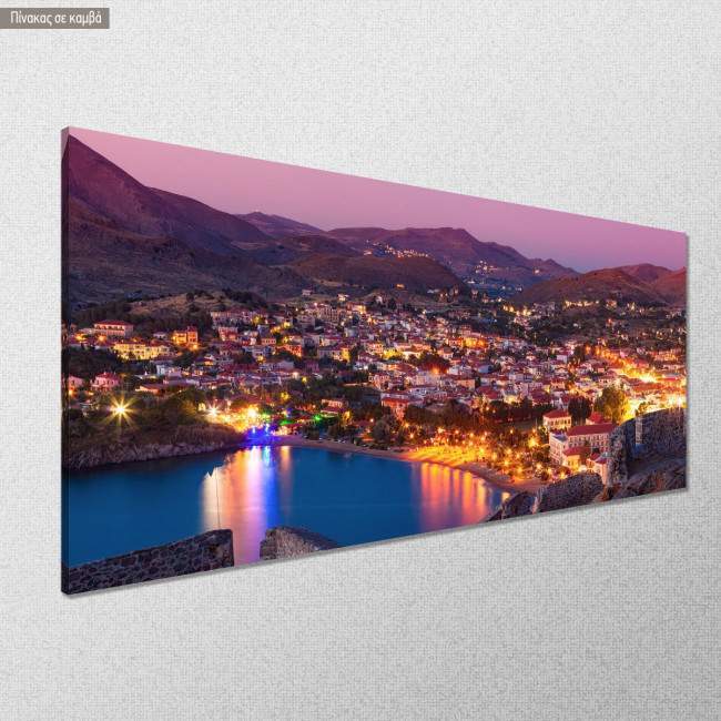 Canvas print Myrila, Lemnos, panoramic, side
