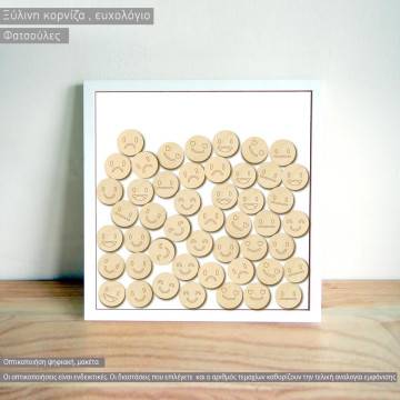 Frame with little boats wooden wishes board