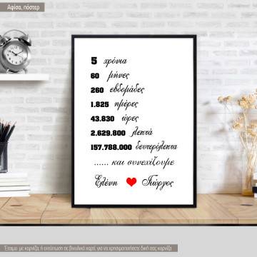 Επέτειος, κάδρο, μαύρη κορνίζα