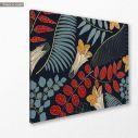 Canvas print Red and blue leafs, side