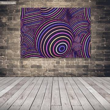 Canvas print Neon spheres