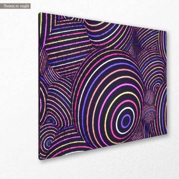 Canvas print Neon spheres 2