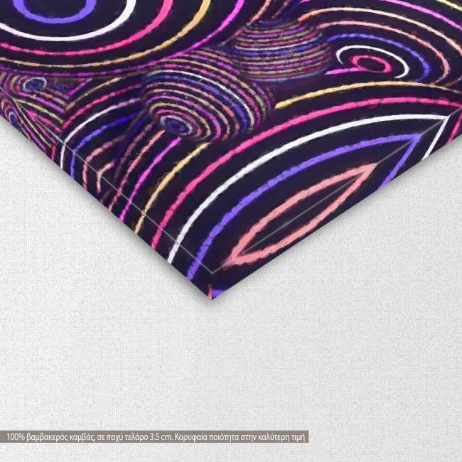 Canvas print Neon spheres, detail