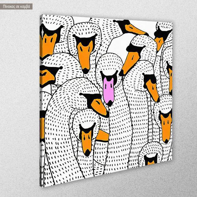 Canvas print Anatidaephobia, side