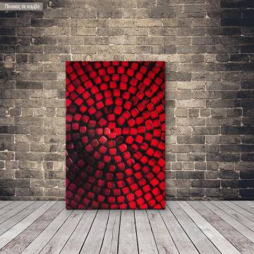 Πίνακας σε καμβά Acrylic red on black