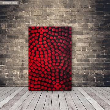 Πίνακας σε καμβά Acrylic red on black I