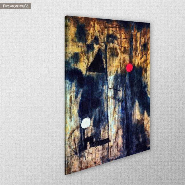 Πίνακας ζωγραφικής Birth of the world reart, (original by J. Miro) αντίγραφο σε καμβά, κοντινό