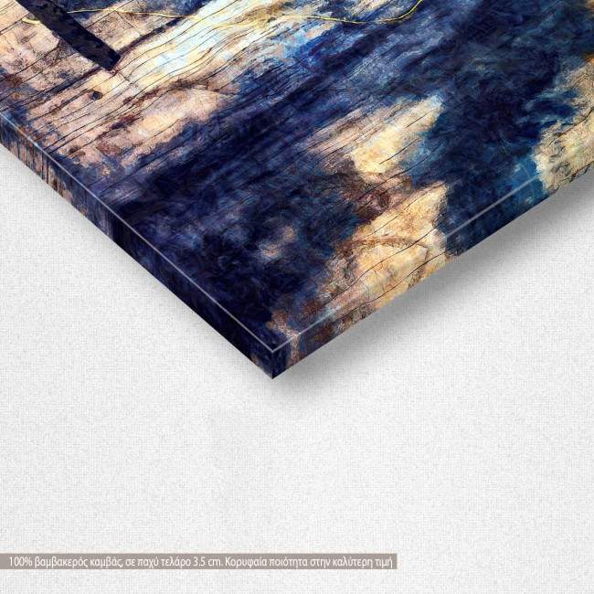 Canvas print Birth of the world reart (original by J. Miro), detail