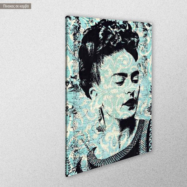 Πίνακας σε καμβά Frida in vintage, κοντινό