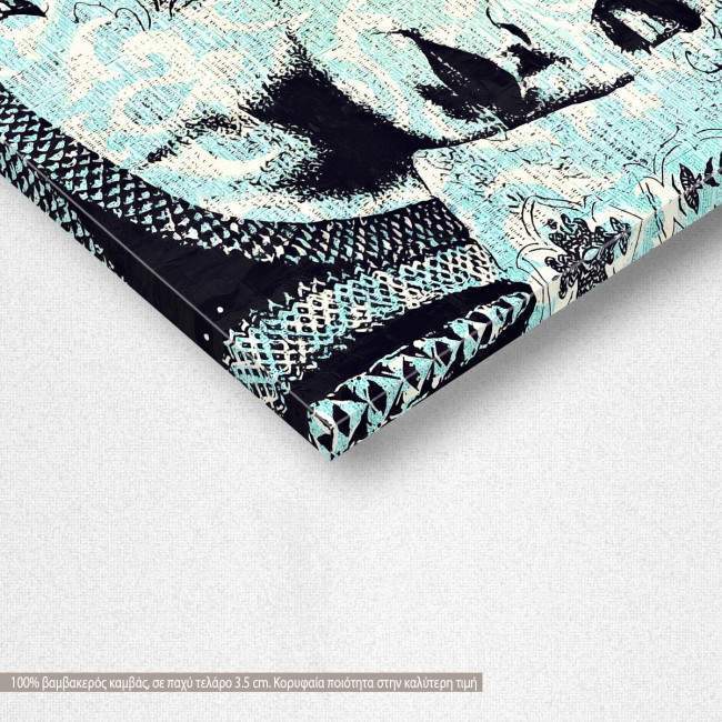 Canvas print Frida in vintage, detail