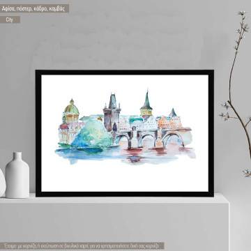 City VI, κάδρο, μαύρη κορνίζα