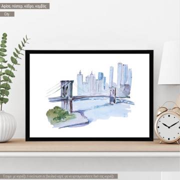 City VII, κάδρο, μαύρη κορνίζα