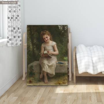 Πίνακας ζωγραφικής The reader 1895, Bouguereau William-Adolphe, αντίγραφο σε καμβά