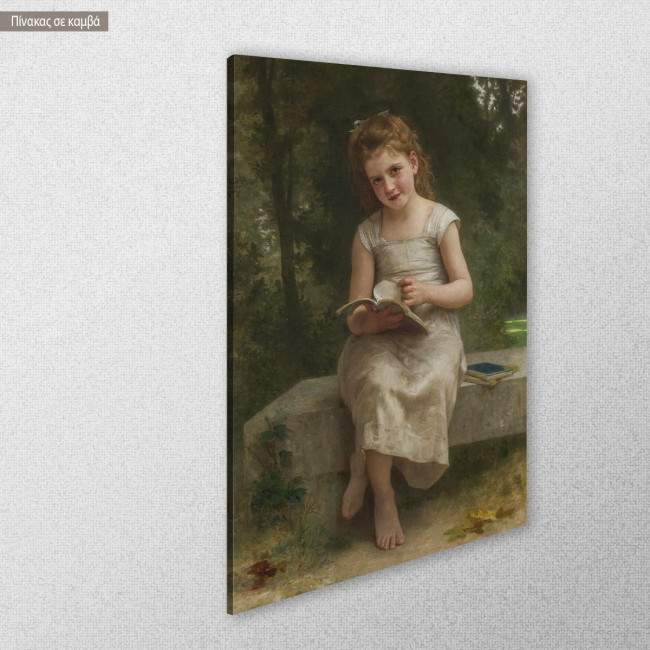 Πίνακας ζωγραφικής The reader 1895, Bouguereau William-Adolphe, αντίγραφο σε καμβά, κοντινό