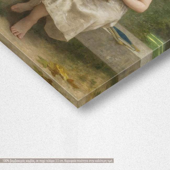 Πίνακας ζωγραφικής The reader 1895, Bouguereau William-Adolphe, αντίγραφο σε καμβά, λεπτομέρεια