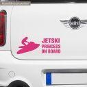 Car sticker  Jetski princess on board