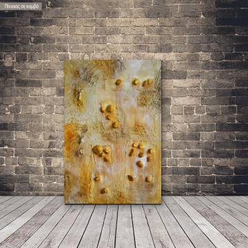 Canvas print Golden stone painting vertical