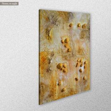 Canvas print Golden stone painting vertical View 1 2